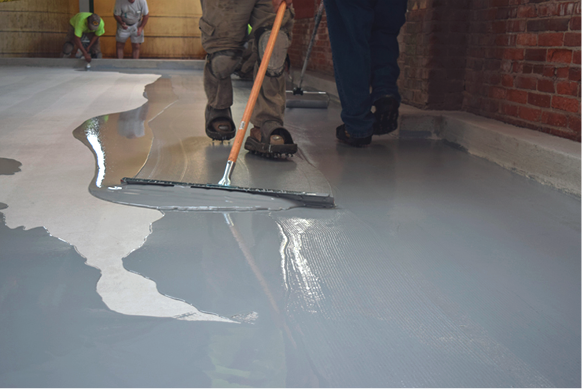 moisture barrier on concrete slab